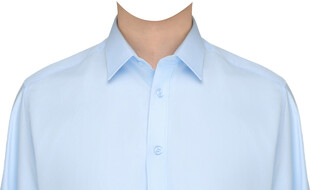 男士衬衫浅蓝色衬衫证件照衣服素