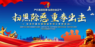 扫黑除恶标语展板