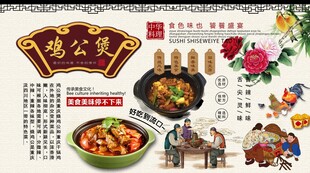 鸡公煲背景墙