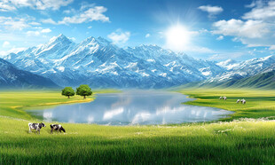 蓝天白云大草原