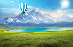 蓝天白云大草原