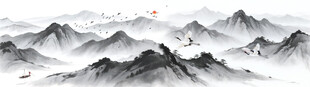 床头水墨画