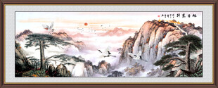 旭日东升国画
