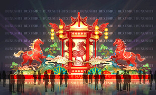 马年彩灯