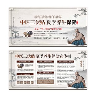 三伏天中医三伏贴夏季养生展板