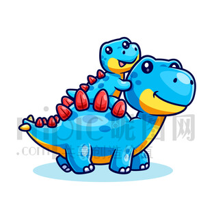 可爱卡通恐剑龙