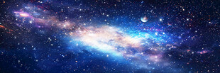 黑色巨幅宇宙星空天花软膜背景