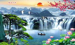 旭日东升挂画