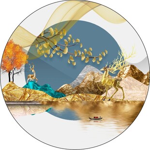 圆形金山麋鹿