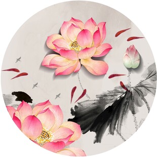 莲花九鱼图