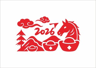 2026马年剪纸  