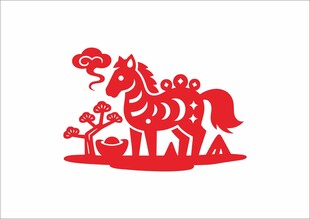 2026马年剪纸  