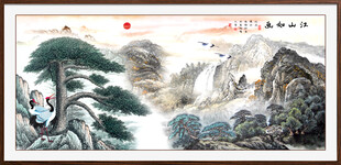 迎客松装饰画