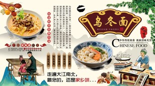 乌冬面背景墙