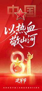 致敬中国军人81建军海报