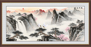 流水生财国画