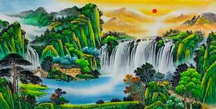 客厅山水挂画