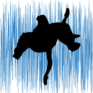 舞者空中翻转剪影