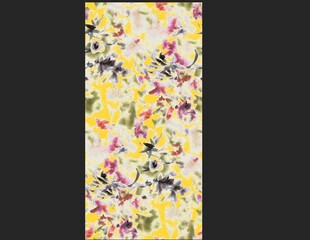 多彩花卉图案装饰画