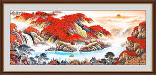旭日东升挂画