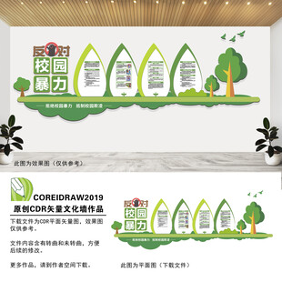 反对校园暴力文化墙