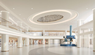 现代大气的室内公共空间