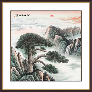 迎客松装饰画