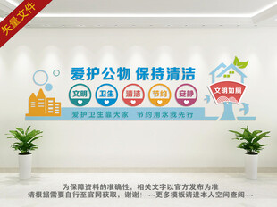 文明环保 卫生文化墙