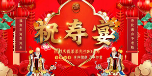 80大寿展板