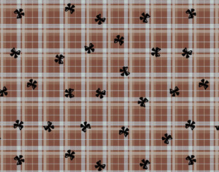 棕色蝴蝶格子精细