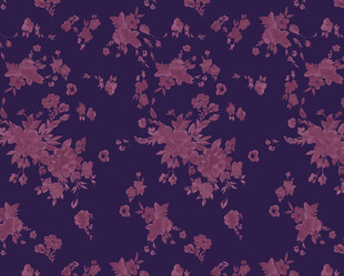 紫色底粉色碎花图案