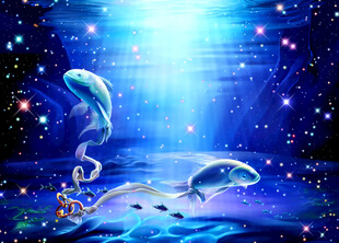 唯美梦幻海底 鱼跃龙门