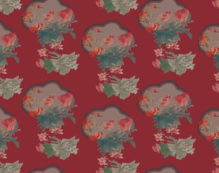 复古花卉图案背景