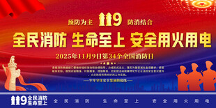 消防背景展板