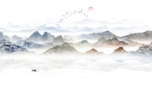 山水水墨画