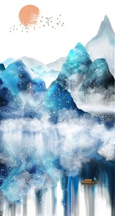 抽象山水画