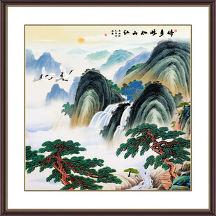方形山水画