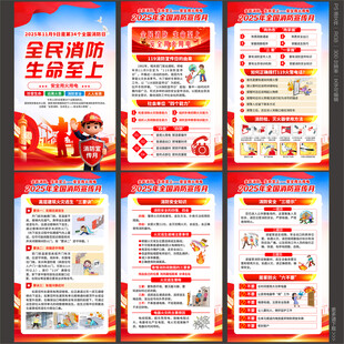 2025消防月展板