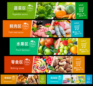 超市分区灯箱