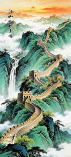 竖版山水画