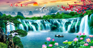 流水生财挂画