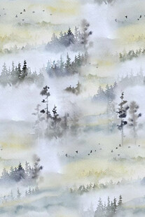 水墨山林风景图