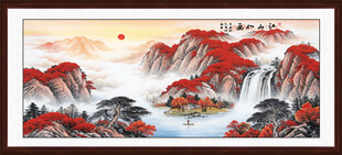 旭日东升国画