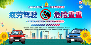 疲劳驾驶交通安全展板