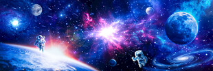 外太空星球宇宙浩瀚星空银河背景