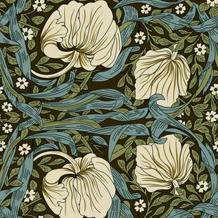 复古花卉图案织物设计