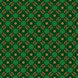 深绿底金色线条几何图案