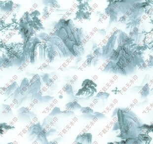 水墨山水风景图案