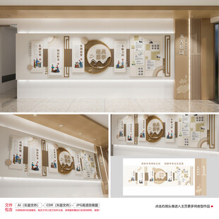 国学经典人物文化墙