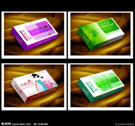 保健品包装 药品包装盒 妇科药品包装设计（展开图）